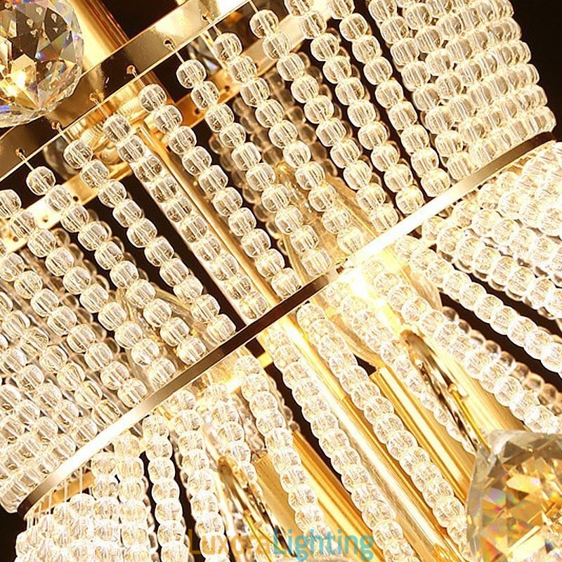 Designer Touch Decorative Modern Gold Empire Chandelier Simple Crystal Pendant Light