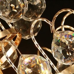 Designer Touch Decorative Modern Gold Empire Chandelier Simple Crystal Pendant Light