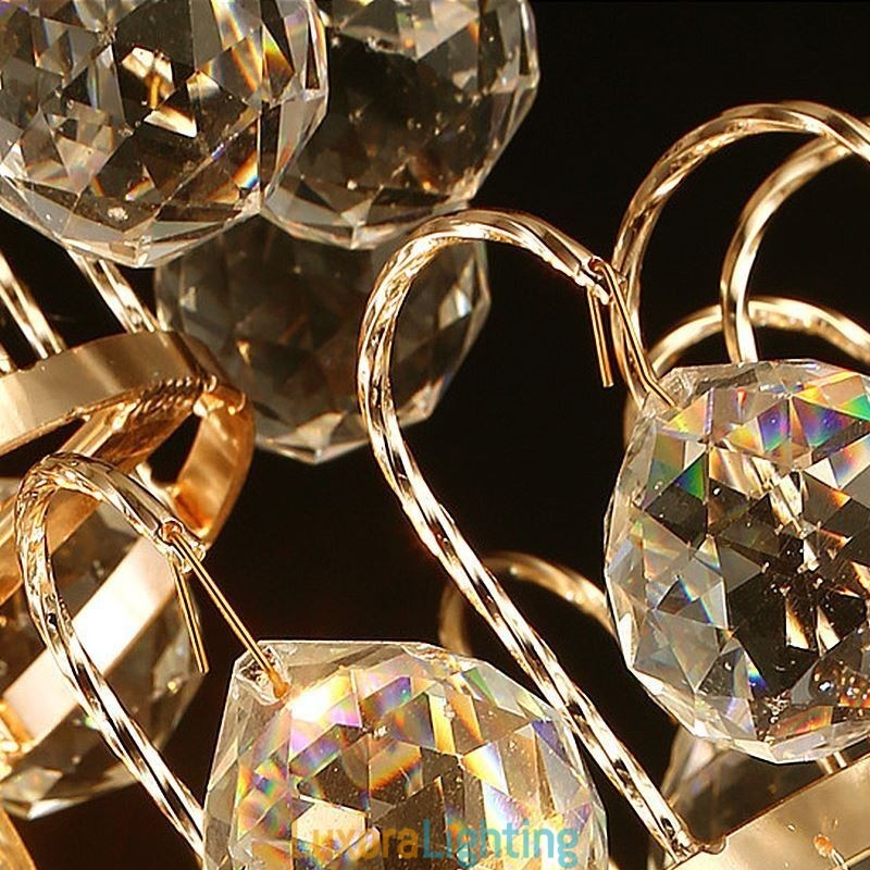 Designer Touch Decorative Modern Gold Empire Chandelier Simple Crystal Pendant Light