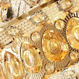 Designer Touch Decorative Modern Gold Empire Chandelier Simple Crystal Pendant Light