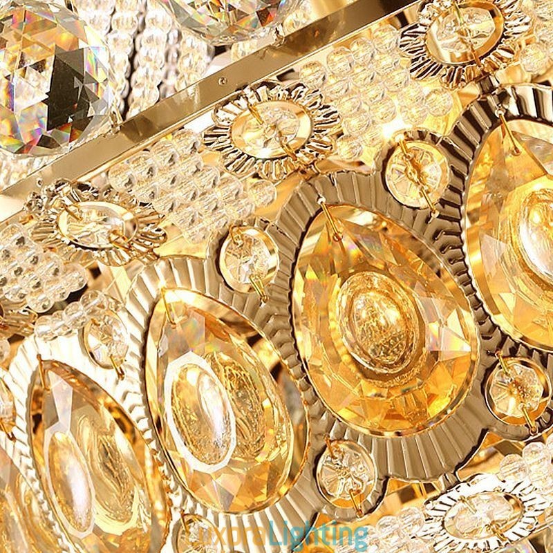 Designer Touch Decorative Modern Gold Empire Chandelier Simple Crystal Pendant Light