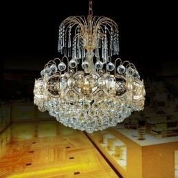 Designer Touch Decorative Graceful Crystal Chandelier Classic Gold Colour Pendant Light