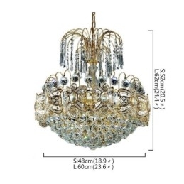 Designer Touch Decorative Graceful Crystal Chandelier Classic Gold Colour Pendant Light