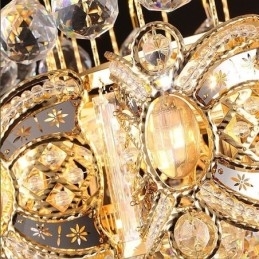 Designer Touch Decorative Graceful Crystal Chandelier Classic Gold Colour Pendant Light