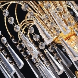 Designer Touch Decorative Graceful Crystal Chandelier Classic Gold Colour Pendant Light