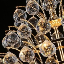 Designer Touch Decorative Contemporary Crystal Empire Chandelier Gold Colour Pendant Light Lotus