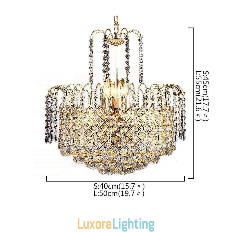 Designer Touch Decorative Luxury Crystal Chandelier Modern Elegant Pendant Light