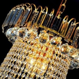 Designer Touch Decorative Elegant Crystal Chandelier European Pendant Light Long Hanging Chandelier Duplex Staircase