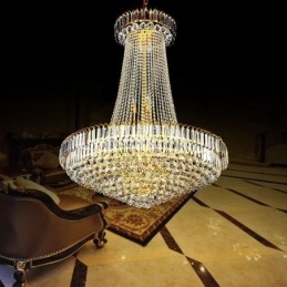 Designer Touch Decorative Elegant Crystal Chandelier European Pendant Light Long Hanging Chandelier Duplex Staircase