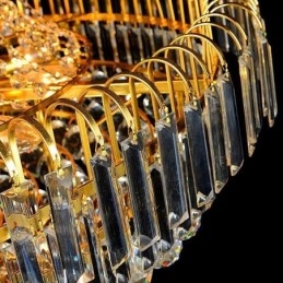 Designer Touch Decorative Elegant Crystal Chandelier European Pendant Light Long Hanging Chandelier Duplex Staircase