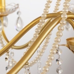 Designer Touch Decorative American Crystal Pendant Light Country Style Creative Iron Art Ceiling Light