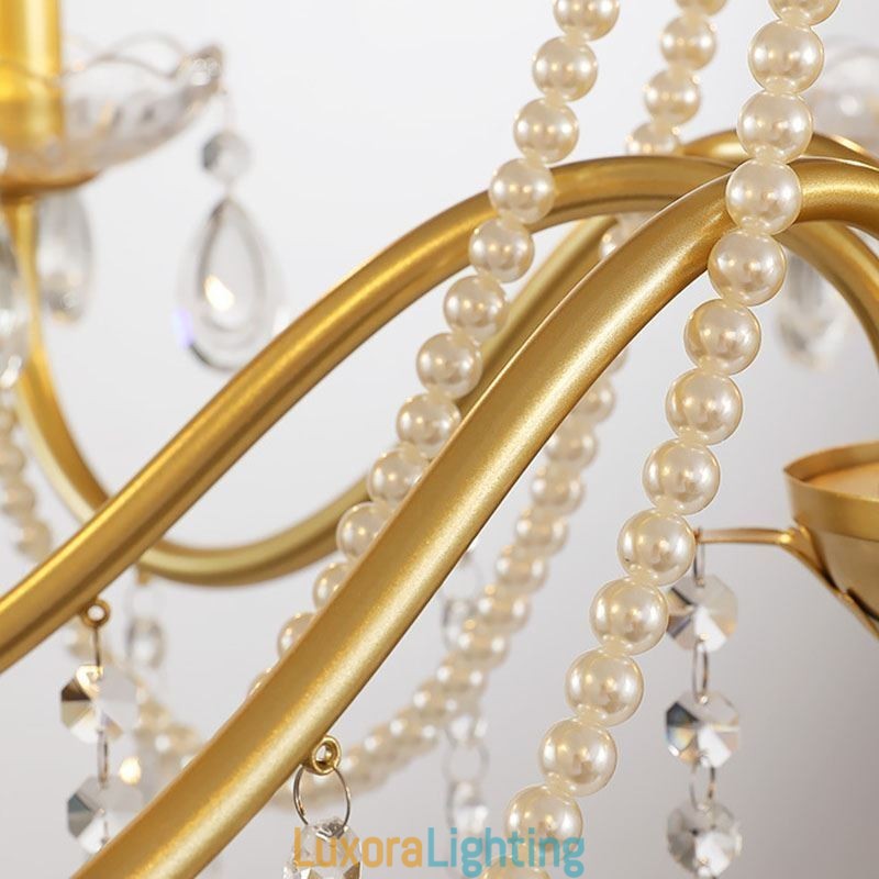 Designer Touch Decorative American Crystal Pendant Light Country Style Creative Iron Art Ceiling Light