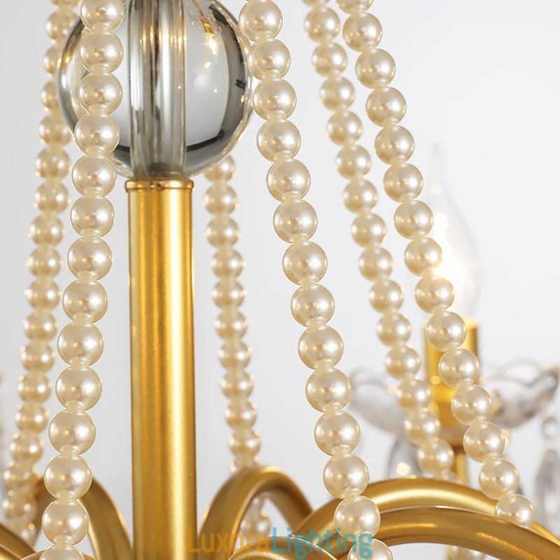 Designer Touch Decorative American Crystal Pendant Light Country Style Creative Iron Art Ceiling Light