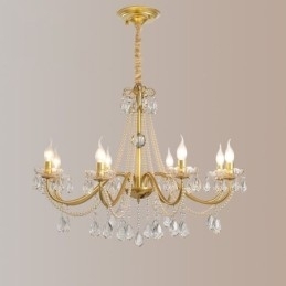 Designer Touch Decorative American Crystal Pendant Light Country Style Creative Iron Art Ceiling Light