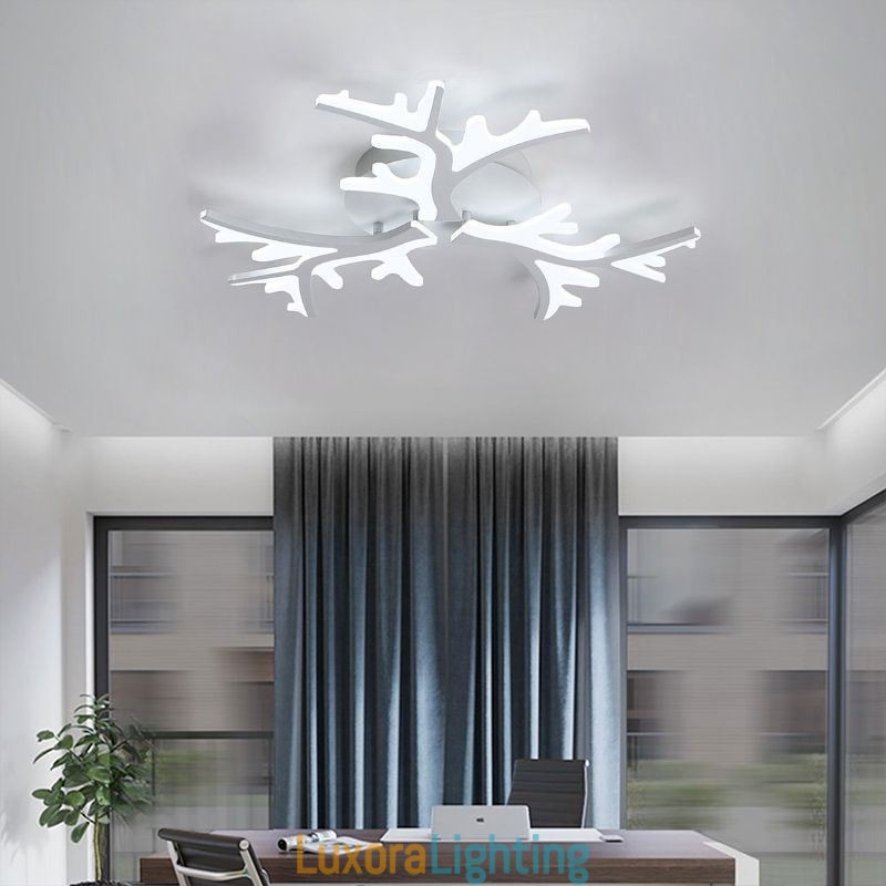 Designer Touch Decorative Flush Mount Modern Minimalist Antler Ceiling Light