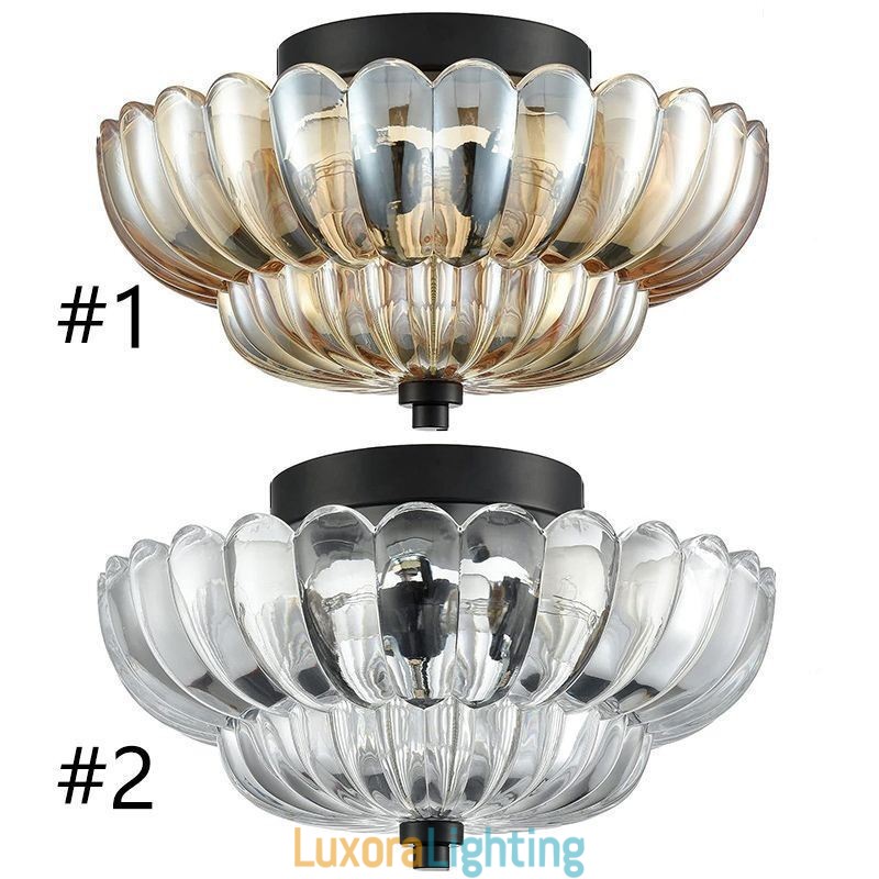 Designer Touch Decorative Modern Simple Flush Mount Lotus Base Ceiling Lamp