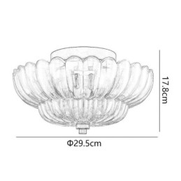 Designer Touch Decorative Modern Simple Flush Mount Lotus Base Ceiling Lamp