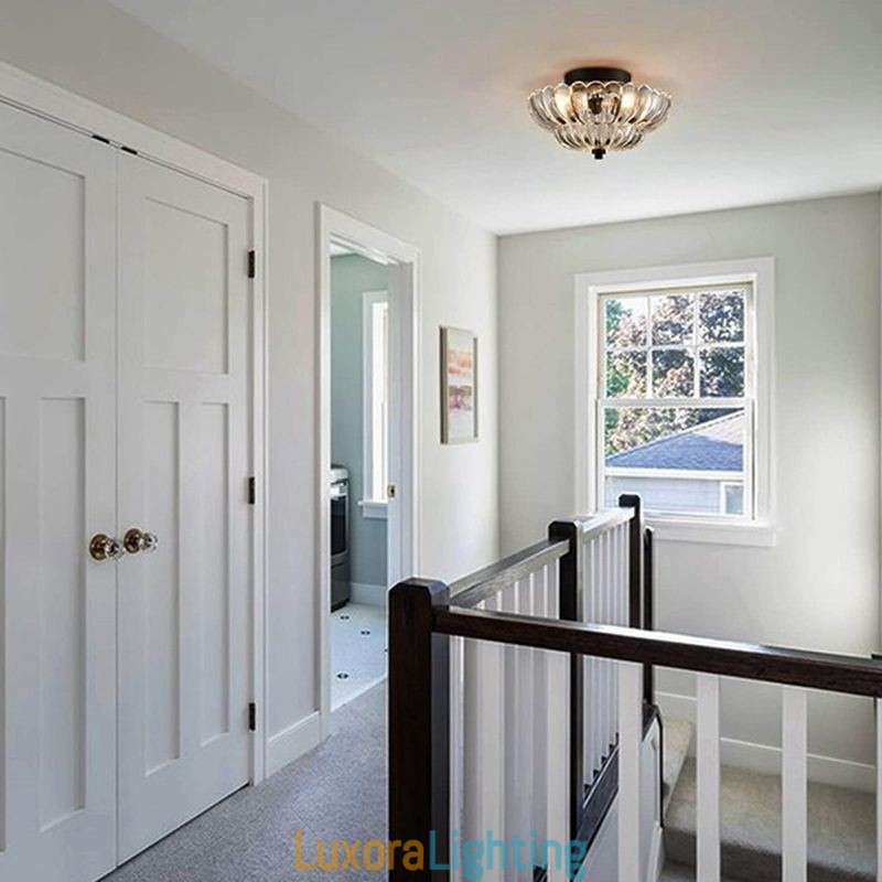 Designer Touch Decorative Modern Simple Flush Mount Lotus Base Ceiling Lamp