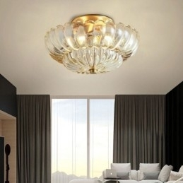 Designer Touch Decorative Modern Flush Mount Lotus Base Ceiling Light