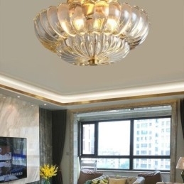 Designer Touch Decorative Modern Flush Mount Lotus Base Ceiling Light