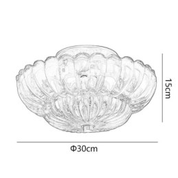 Designer Touch Decorative Modern Flush Mount Lotus Base Ceiling Light
