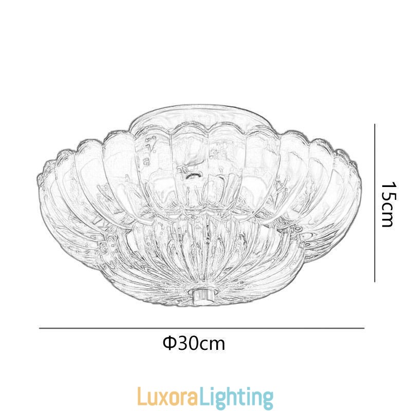 Designer Touch Decorative Modern Flush Mount Lotus Base Ceiling Light