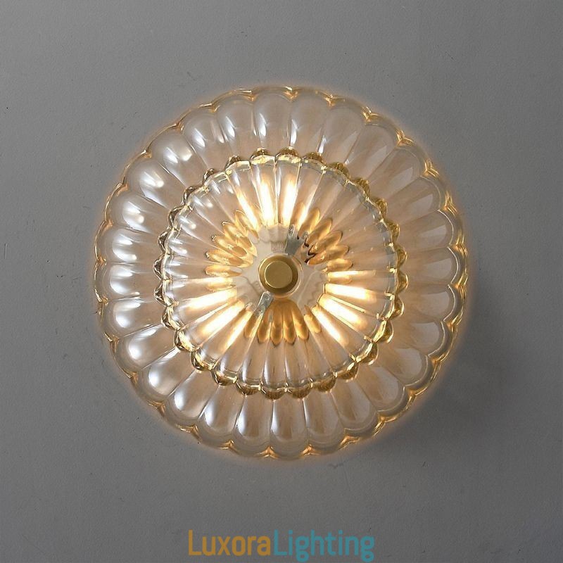 Designer Touch Decorative Modern Flush Mount Lotus Base Ceiling Light