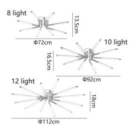 Designer Touch Decorative Simple Flush Mount Fireworks Ceiling Light
