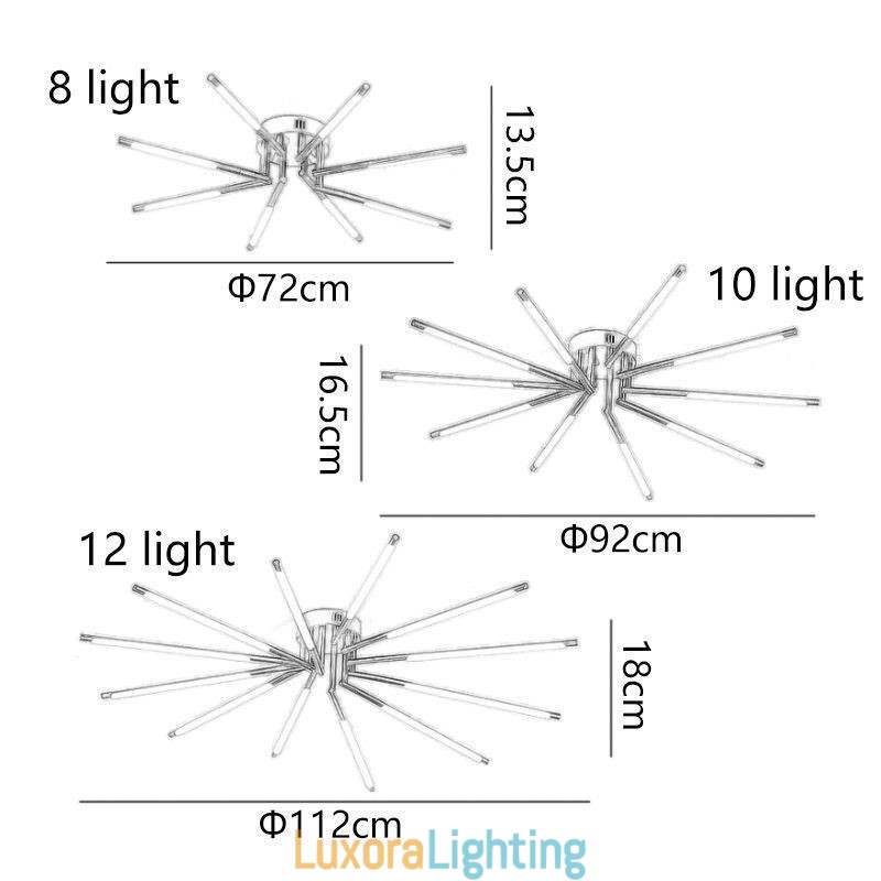Designer Touch Decorative Simple Flush Mount Fireworks Ceiling Light