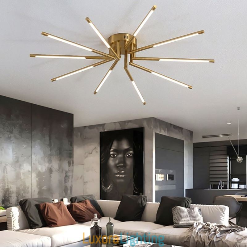 Designer Touch Decorative Simple Flush Mount Fireworks Ceiling Light