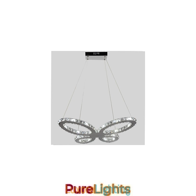 Designer Touch Decorative Modern Contemporary Chrome Metal Chandelier