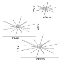 Designer Touch Decorative Flush Mount Modern Minimalist Fireworks Ceiling Light