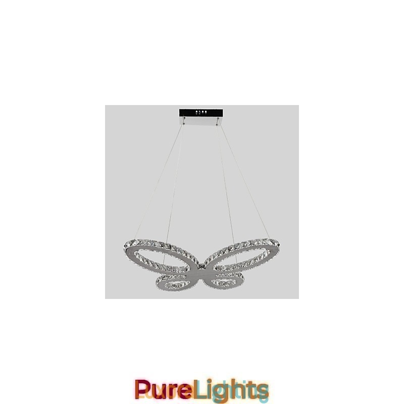 Designer Touch Decorative Modern Contemporary Chrome Metal Chandelier