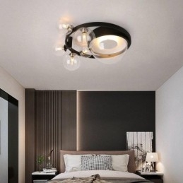 Designer Touch Decorative Flush Mount Modern Minimalist Glass Ceiling Light