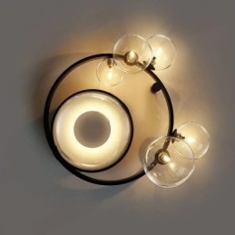 Designer Touch Decorative Flush Mount Modern Minimalist Glass Ceiling Light