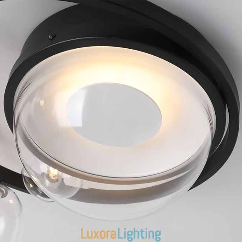 Designer Touch Decorative Flush Mount Modern Minimalist Glass Ceiling Light