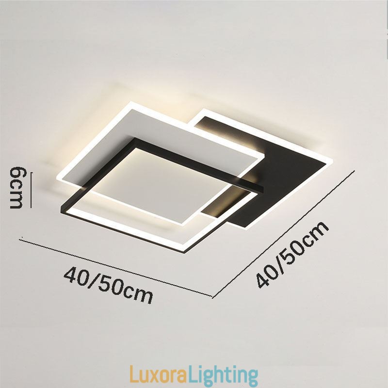 Designer Touch Decorative Flush Mount Minimalist Acrylic Square Ceiling Light 40 50cm