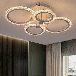 Designer Touch Decorative Flush Mount Modern Minimalist Circle Acrylic Flower Ceiling Light