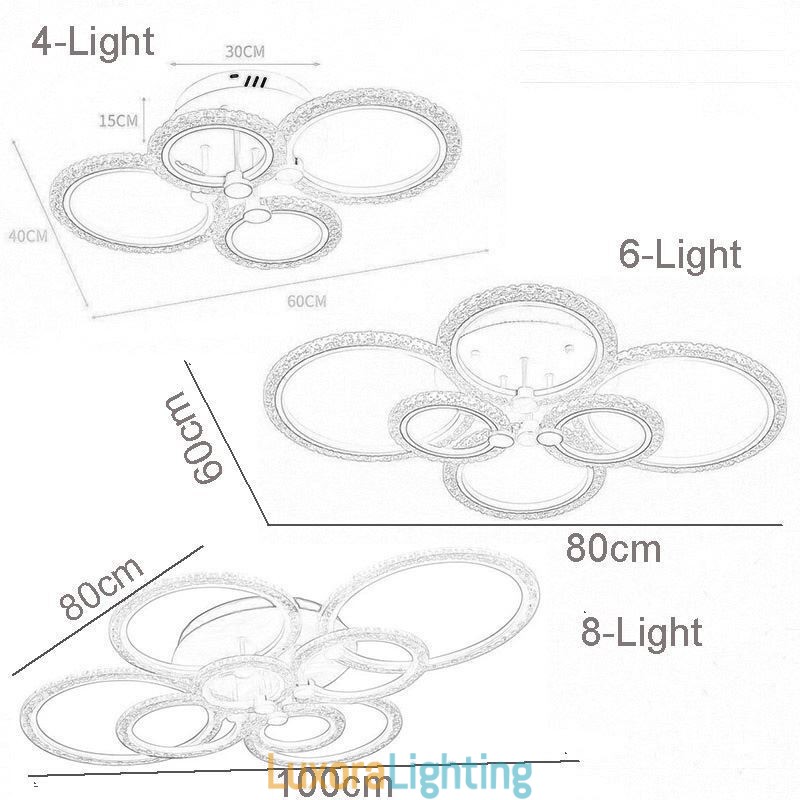 Designer Touch Decorative Flush Mount Modern Minimalist Circle Acrylic Flower Ceiling Light