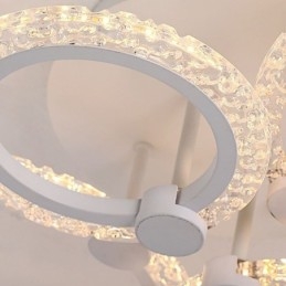 Designer Touch Decorative Flush Mount Modern Minimalist Circle Acrylic Flower Ceiling Light