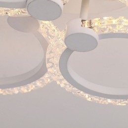 Designer Touch Decorative Flush Mount Modern Minimalist Circle Acrylic Flower Ceiling Light
