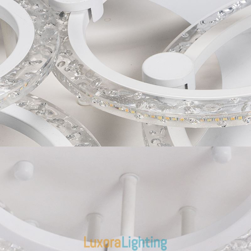 Designer Touch Decorative Flush Mount Modern Minimalist Circle Acrylic Flower Ceiling Light