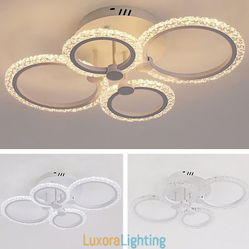 Designer Touch Decorative Flush Mount Modern Minimalist Circle Acrylic Flower Ceiling Light