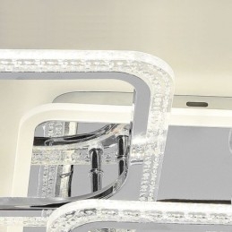 Designer Touch Decorative Flush Mount Chrome Acrylic Square Ceiling Light 5 Lights