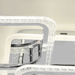 Designer Touch Decorative Flush Mount Acrylic Square Ceiling Light Chrome 8 Lights