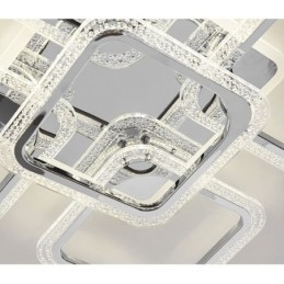 Designer Touch Decorative Flush Mount Acrylic Square Ceiling Light Chrome 8 Lights