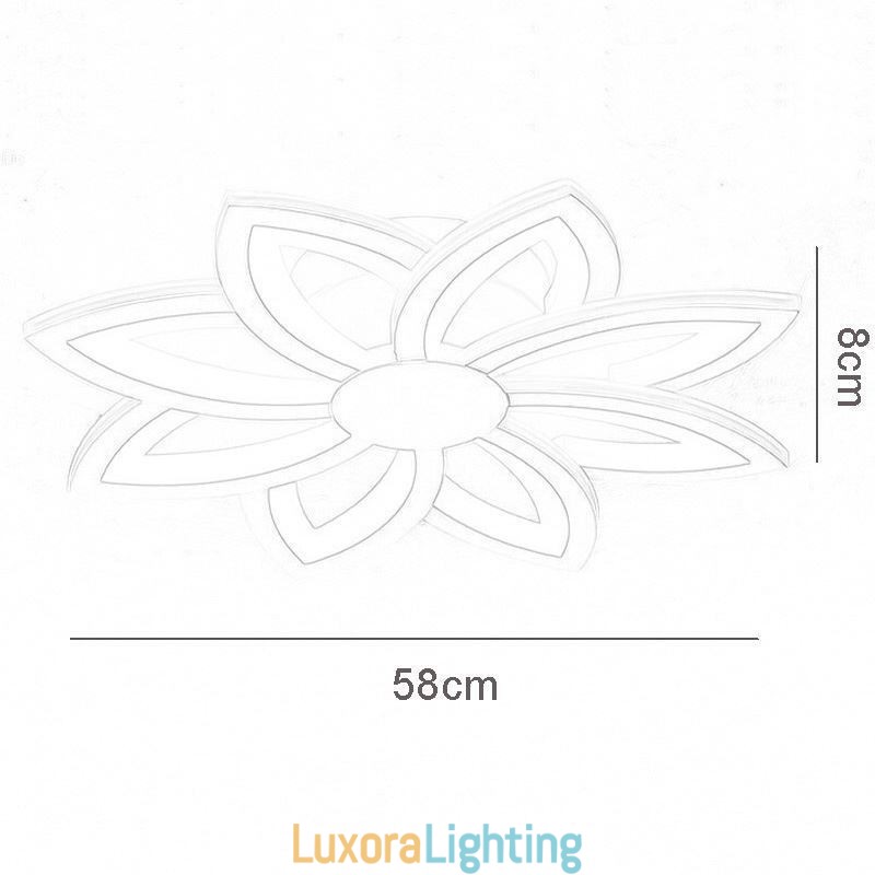 Designer Touch Decorative Flush Mount Eye catching Acrylic Flower Ceiling Light 55cm