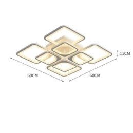 Designer Touch Decorative Flush Mount White Acrylic Square Ceiling Light 5 Lights 8 Lights