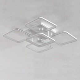 Designer Touch Decorative Flush Mount White Acrylic Square Ceiling Light 5 Lights 8 Lights