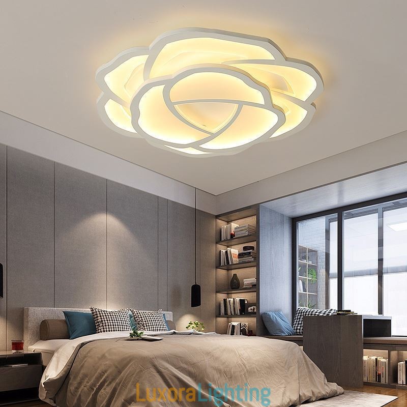 Designer Touch Decorative Flush Mount Modern Simple Rose Acrylic Ceiling Light 52cm